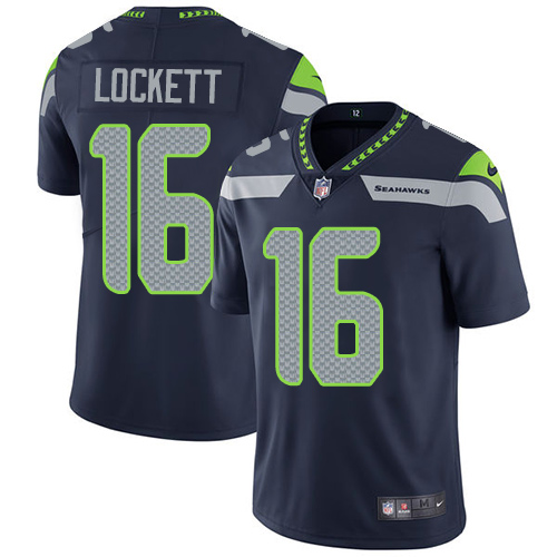 Nike Seahawks #16 Tyler Lockett Steel Blue Team Color Youth Stitched NFL Vapor Untouchable Limited Jersey